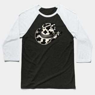 Cow print cowboy hat Baseball T-Shirt